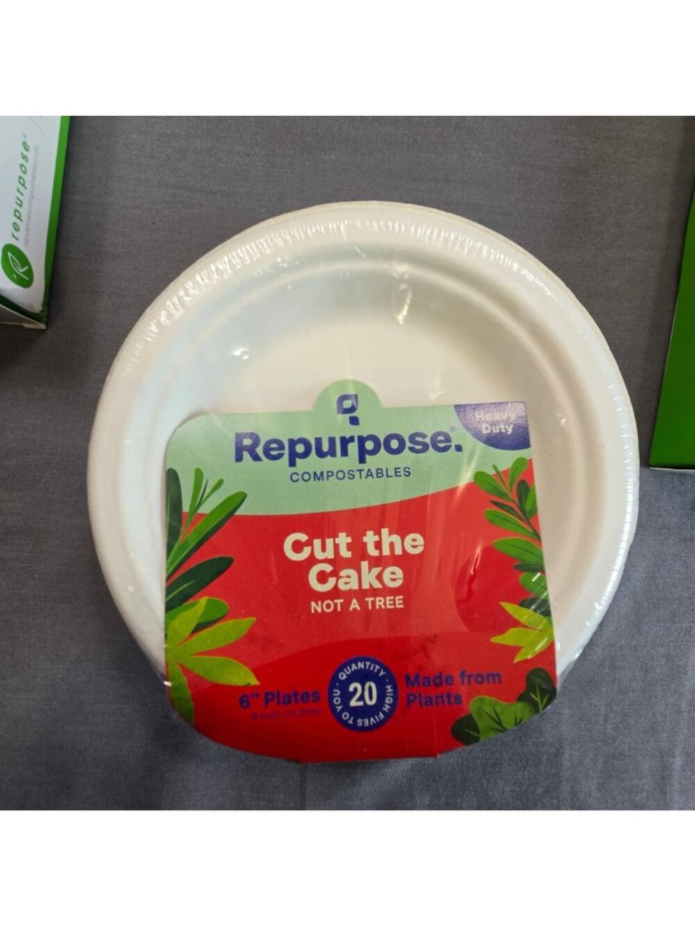 Repurpose Compostable Heavy-Duty 6" Plates & Plant-Based BPA-Free Forks - Picture 3 of 3